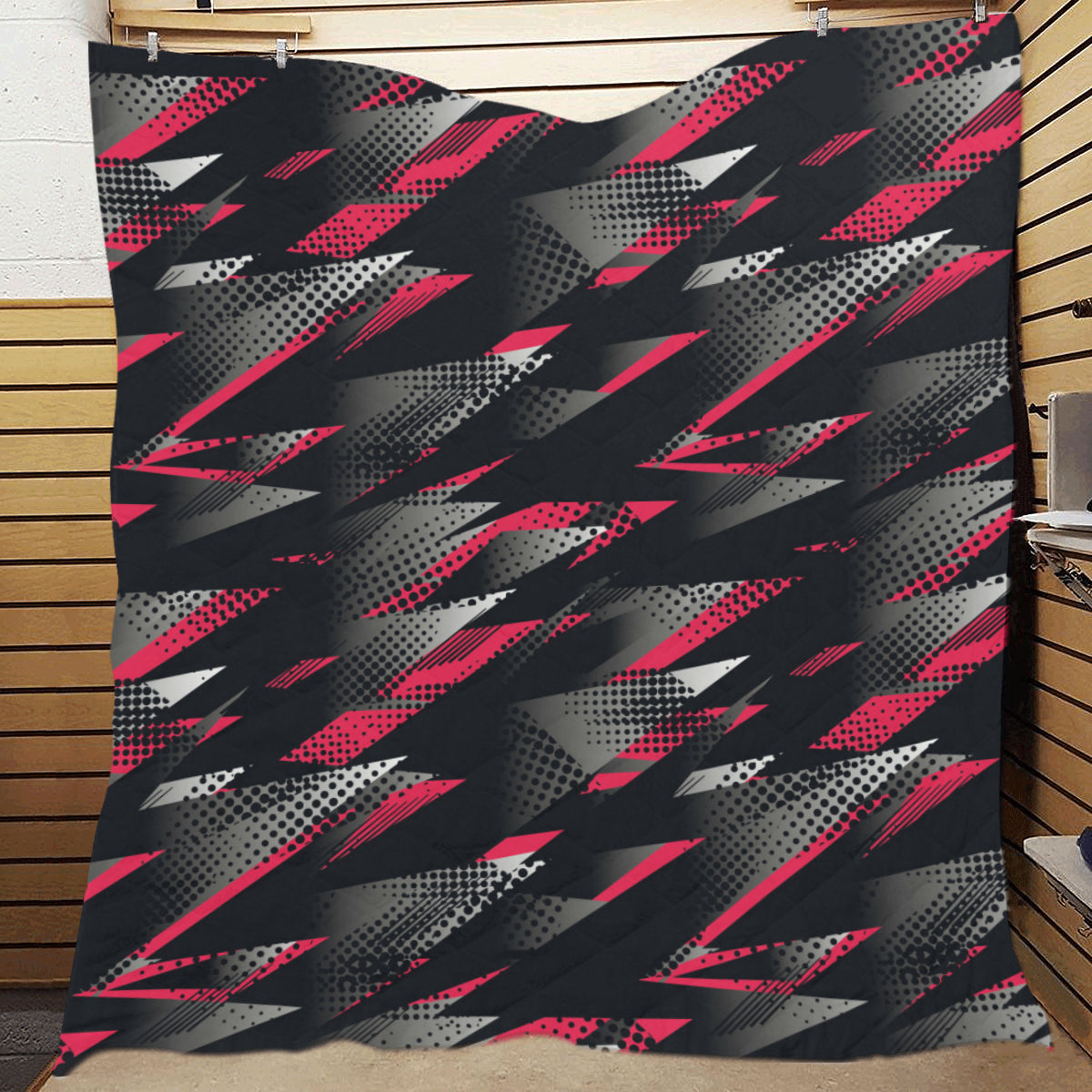 Racing Style Pattern Print Design A04 Premium Quilt