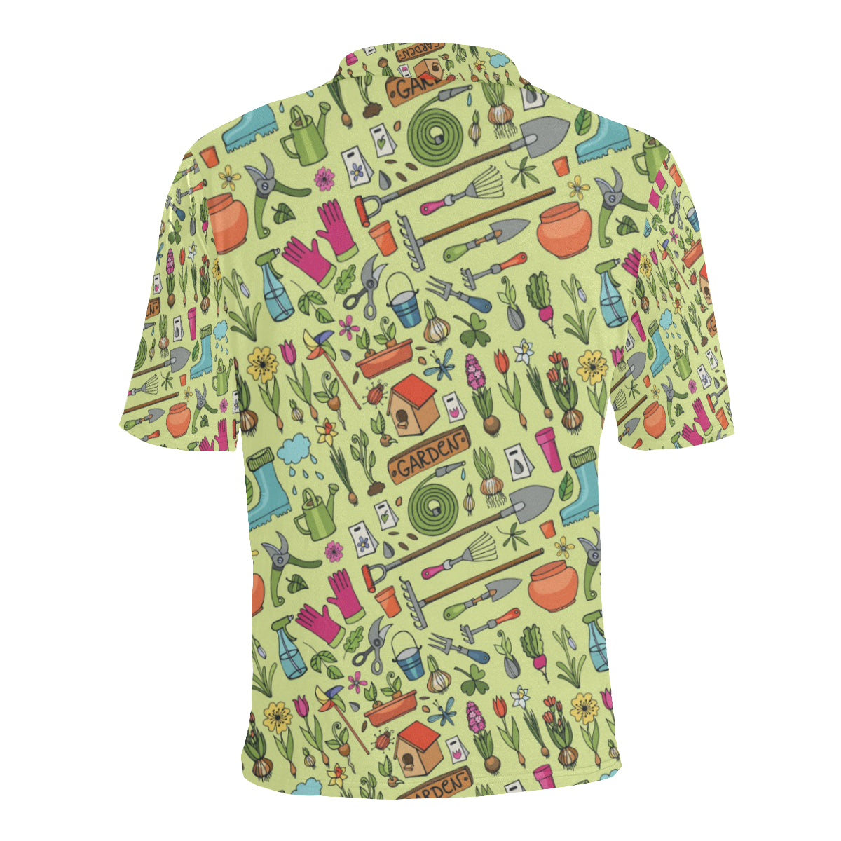 Gardening Pattern Print Design G02 Men Polo Shirt