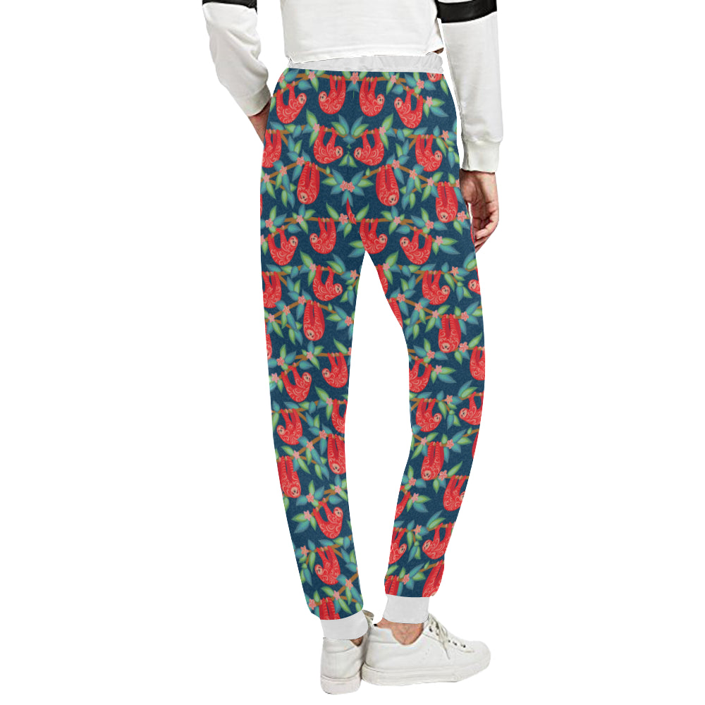 Sloth Red Design Themed Print Unisex Sweatpants