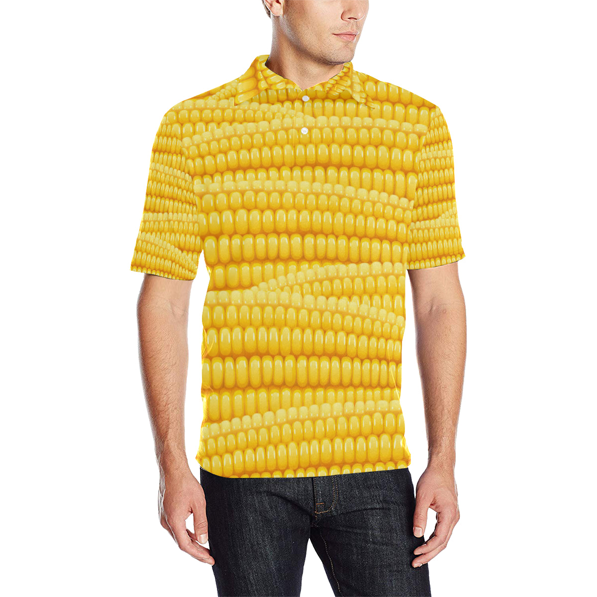 Agricultural Corn cob Pattern Men Polo Shirt