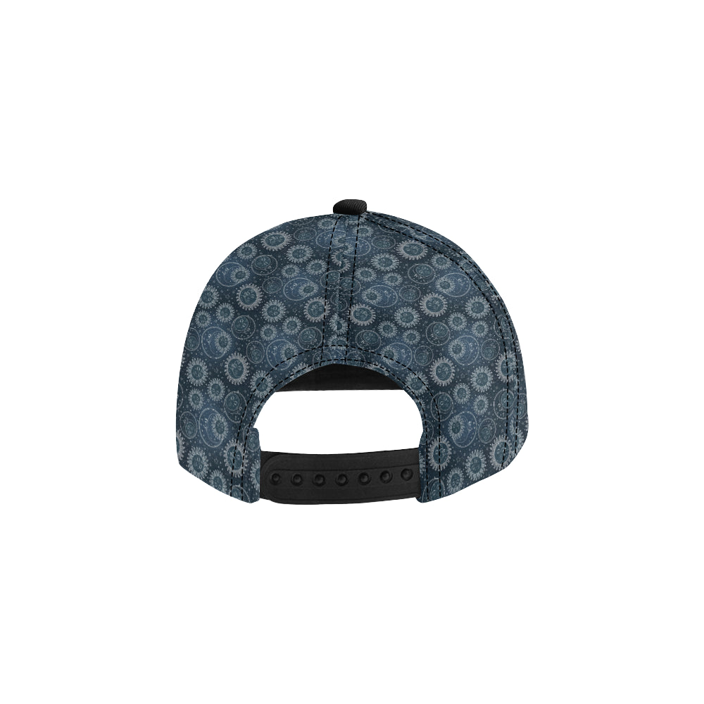 Sun Moon Tattoo Design Themed Print Snapback Cap