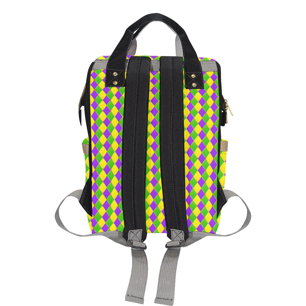 Mardi Gras Pattern Print Design 01 Diaper Bag Backpack