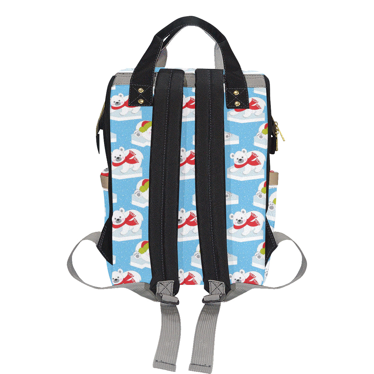 Polar Bear Pattern Print Design PB06 Diaper Bag Backpack
