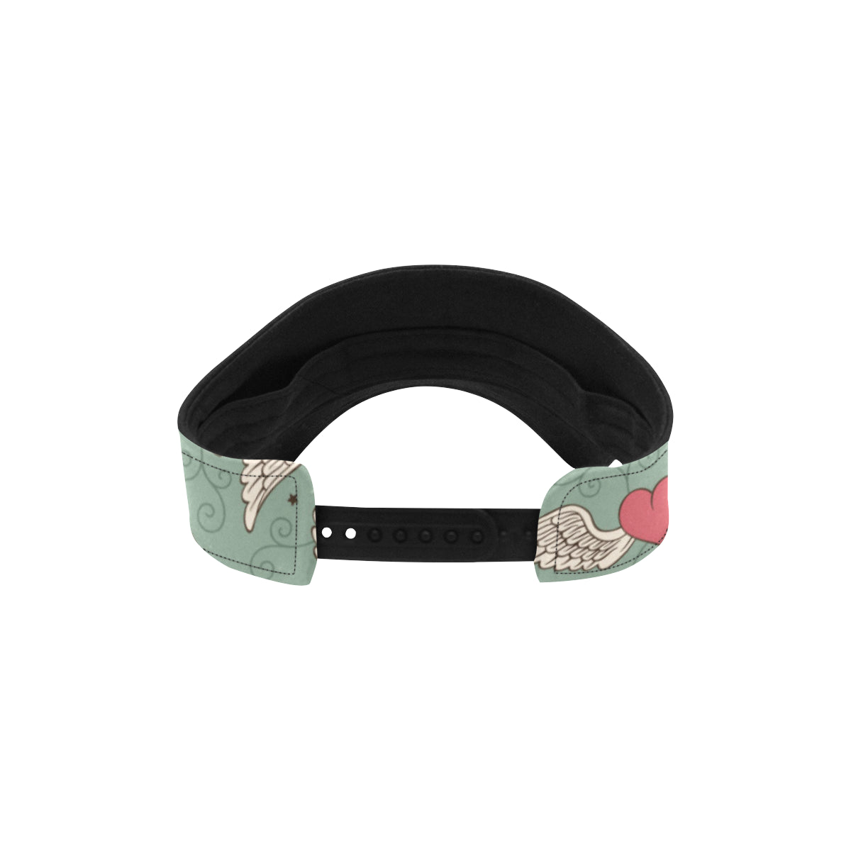 Angel Wings Heart Design Themed Print Unisex Sun Visor