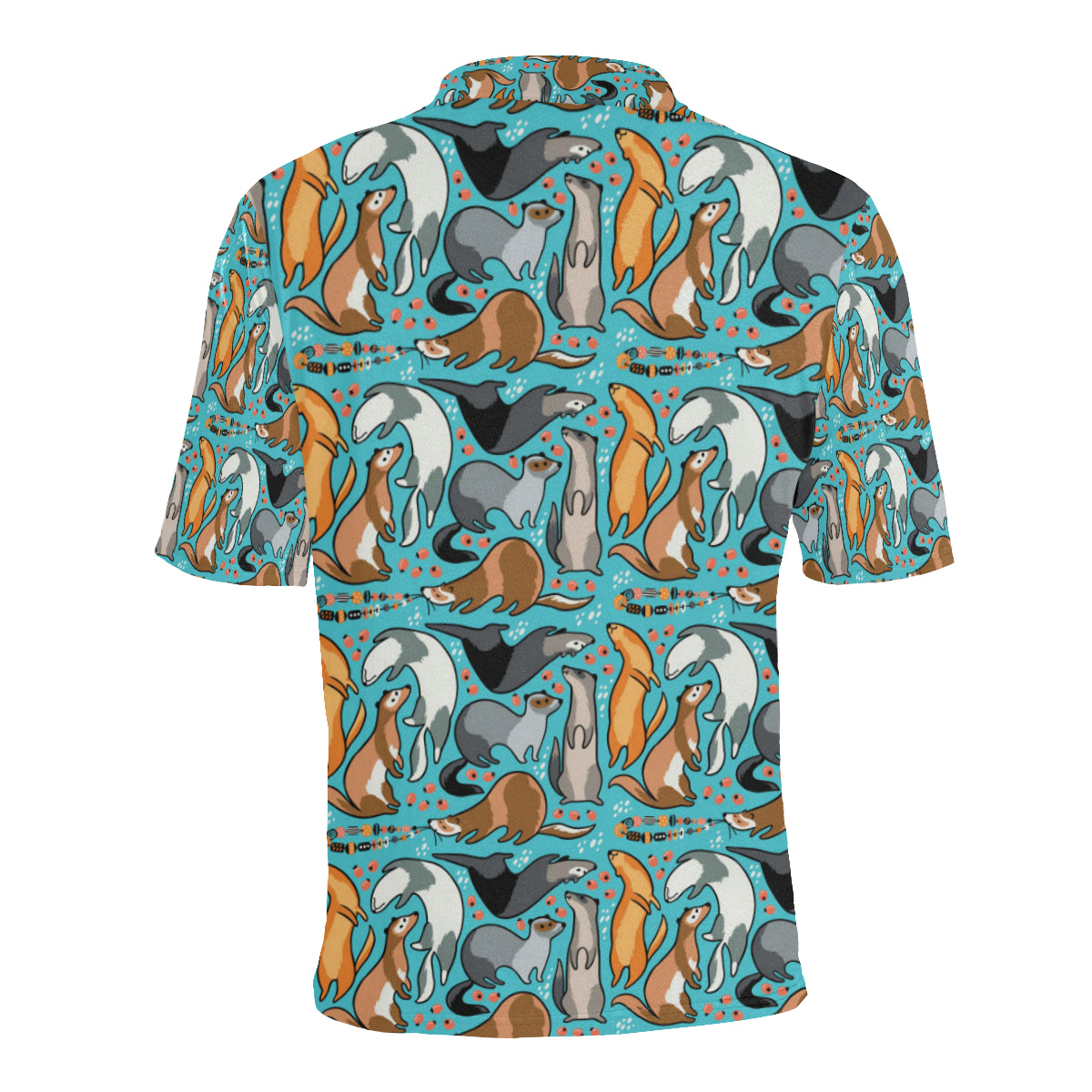 Ferret Pattern Print Design 03 Men Polo Shirt
