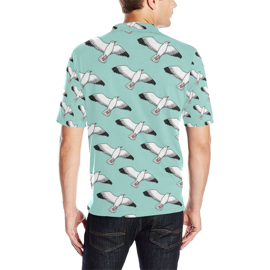 Pigeon Pattern Print Design 02 Men Polo Shirt