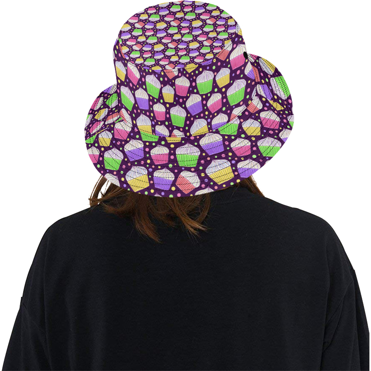 Cupcake Pattern Print Design CP07 Unisex Bucket Hat