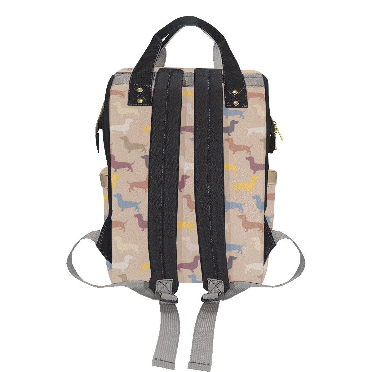 Dachshund Pattern Print Design 03 Diaper Bag Backpack