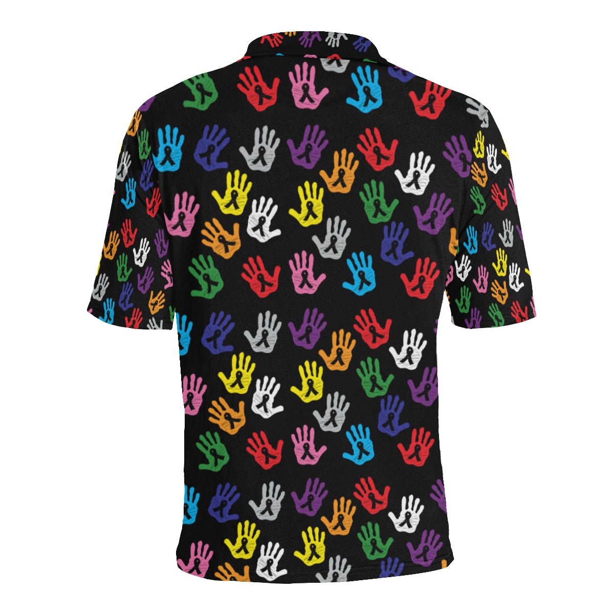 Cancer Awareness Pattern Print Design 04 Men Polo Shirt