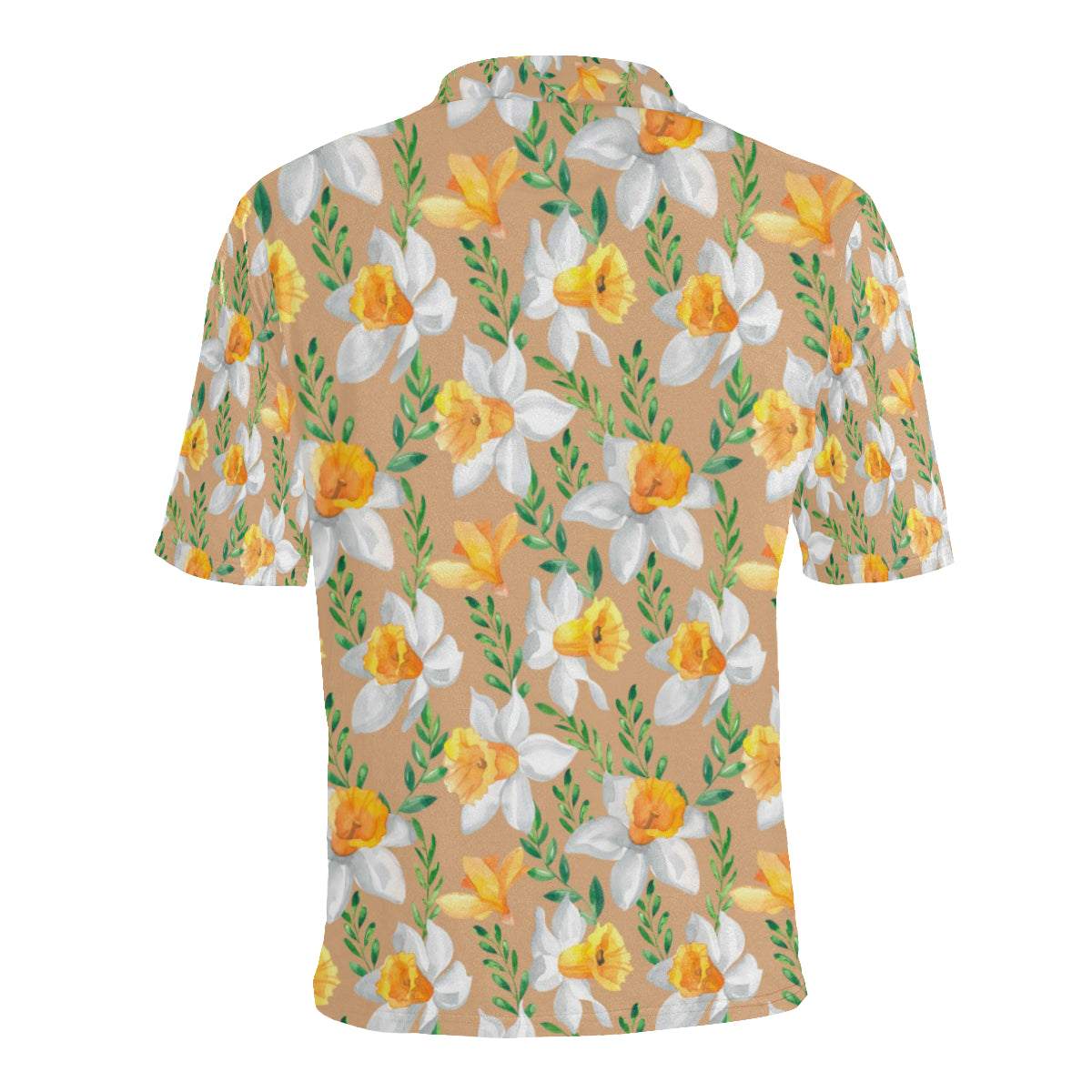 Daffodils Pattern Print Design DF04 Men Polo Shirt