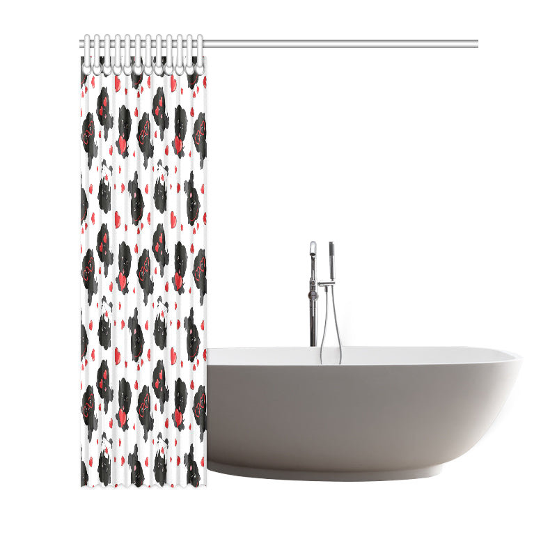 Affenpinscher Pattern Print Design 01 Shower Curtain