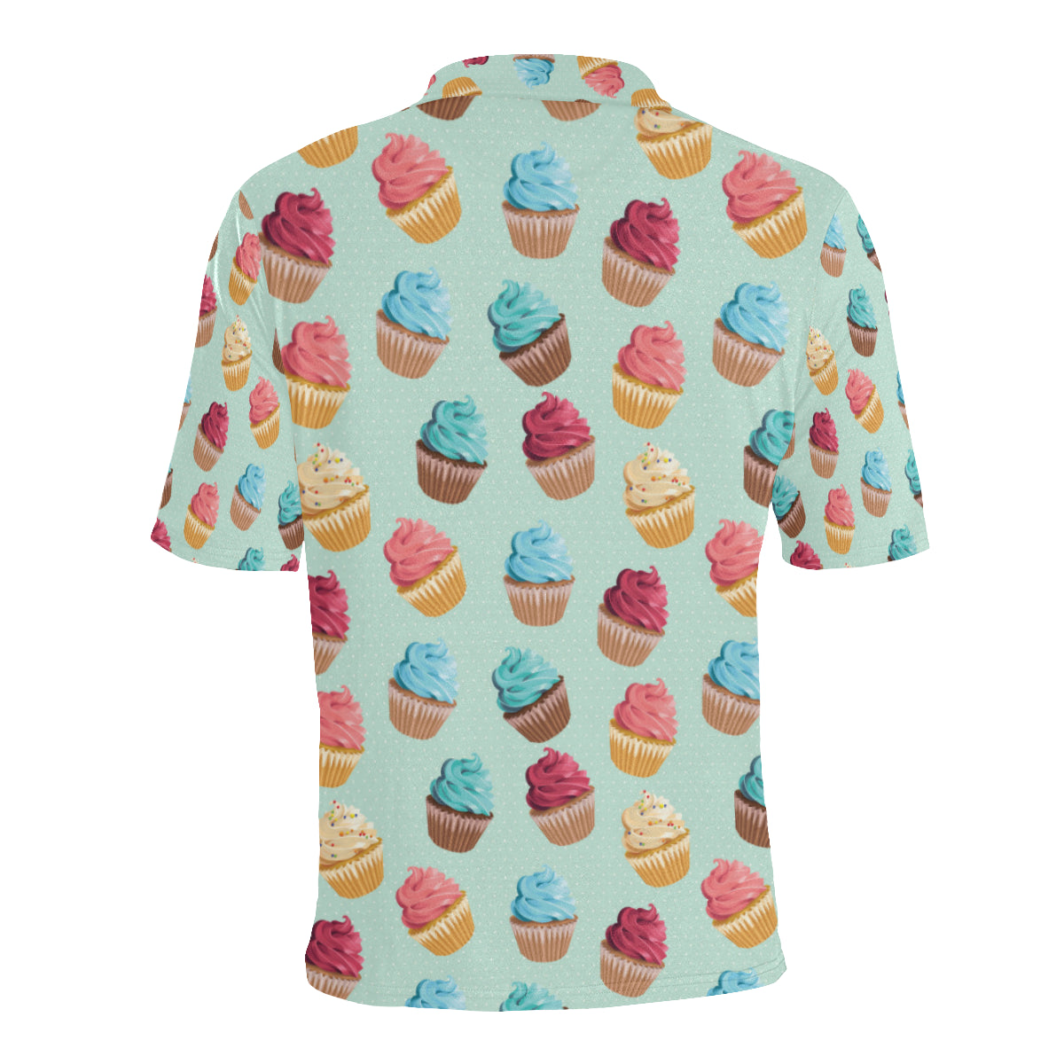 Cupcake Pattern Print Design 01 Men Polo Shirt