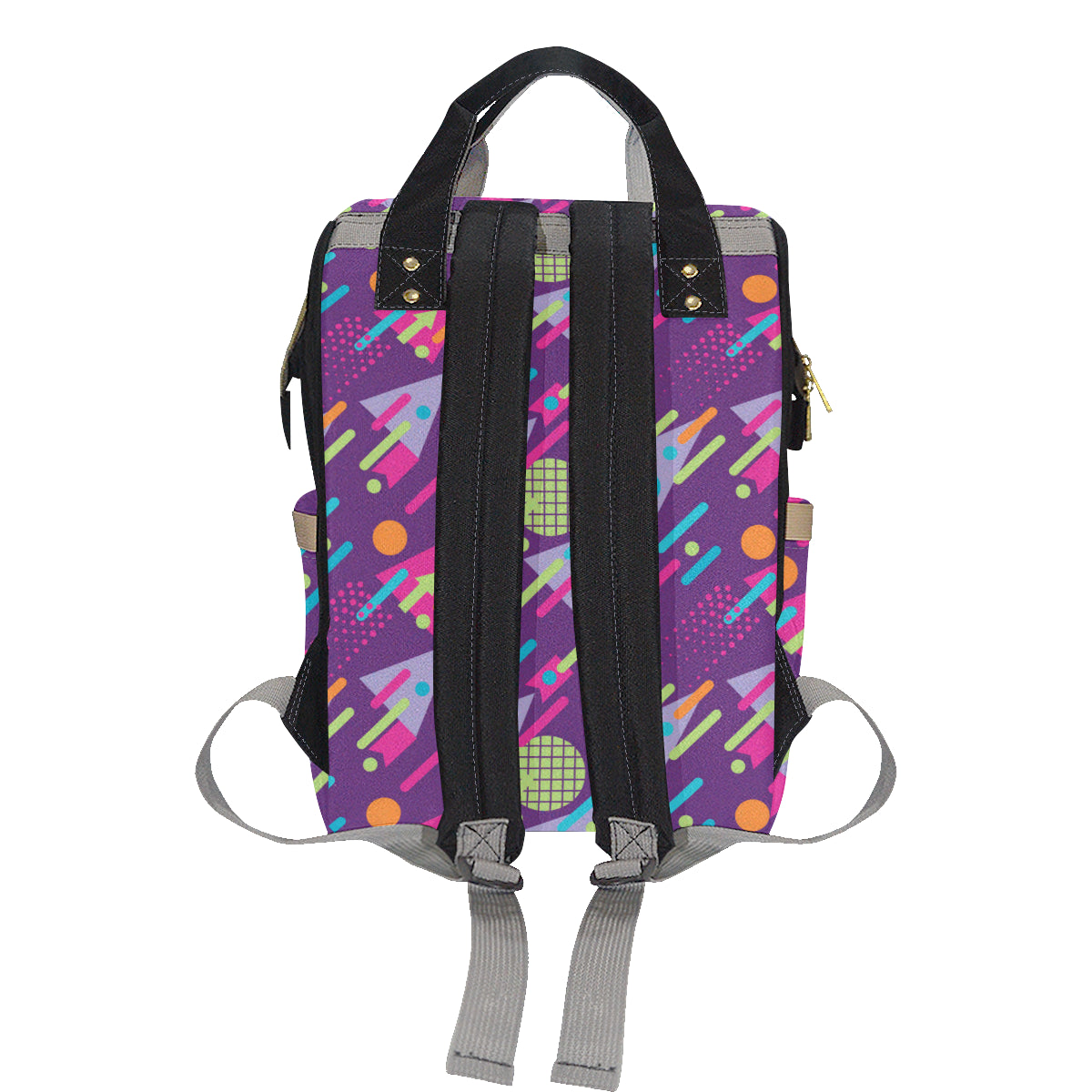 90s Pattern Print Design 4 Diaper Bag Backpack