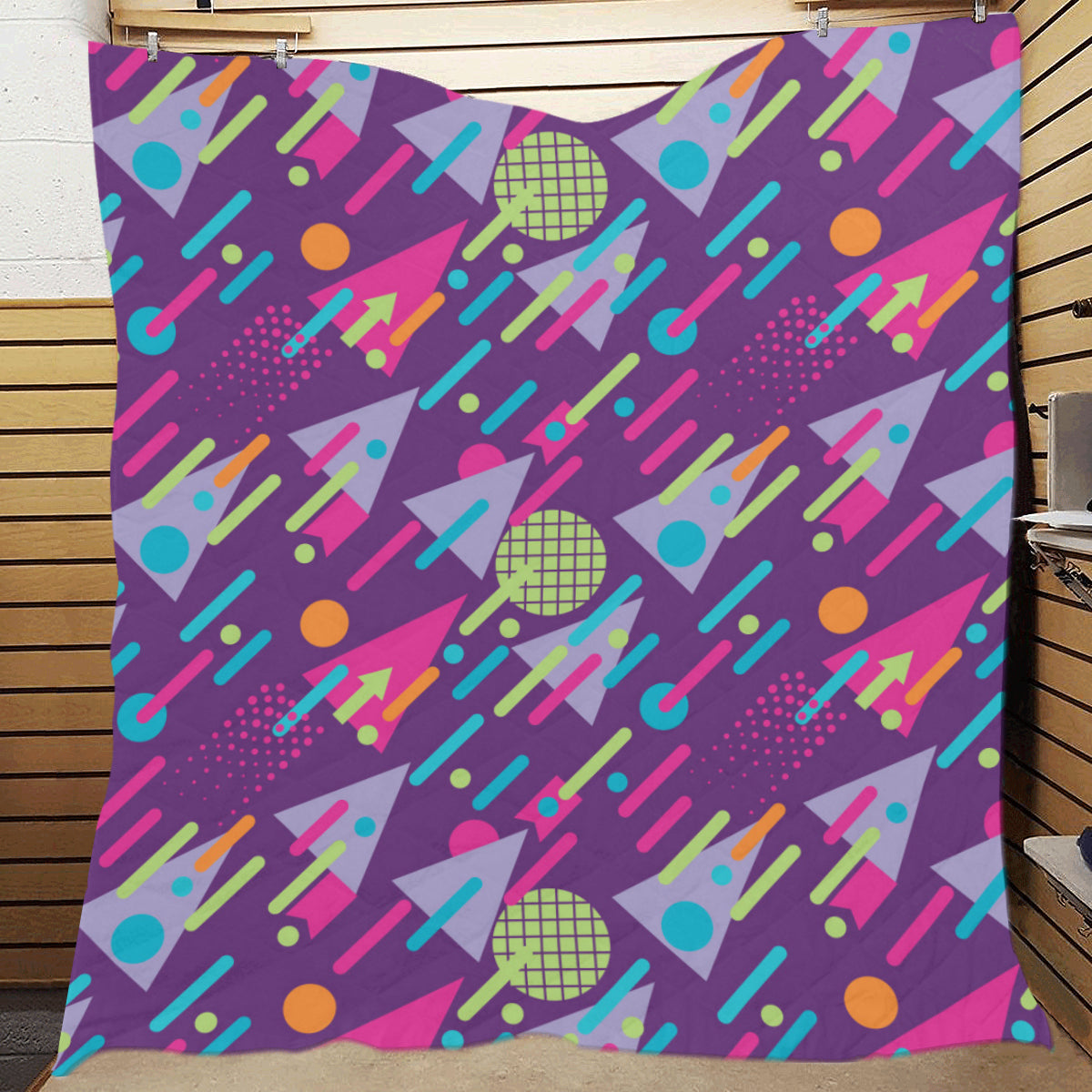 90s Pattern Print Design 4 Premium Quilt