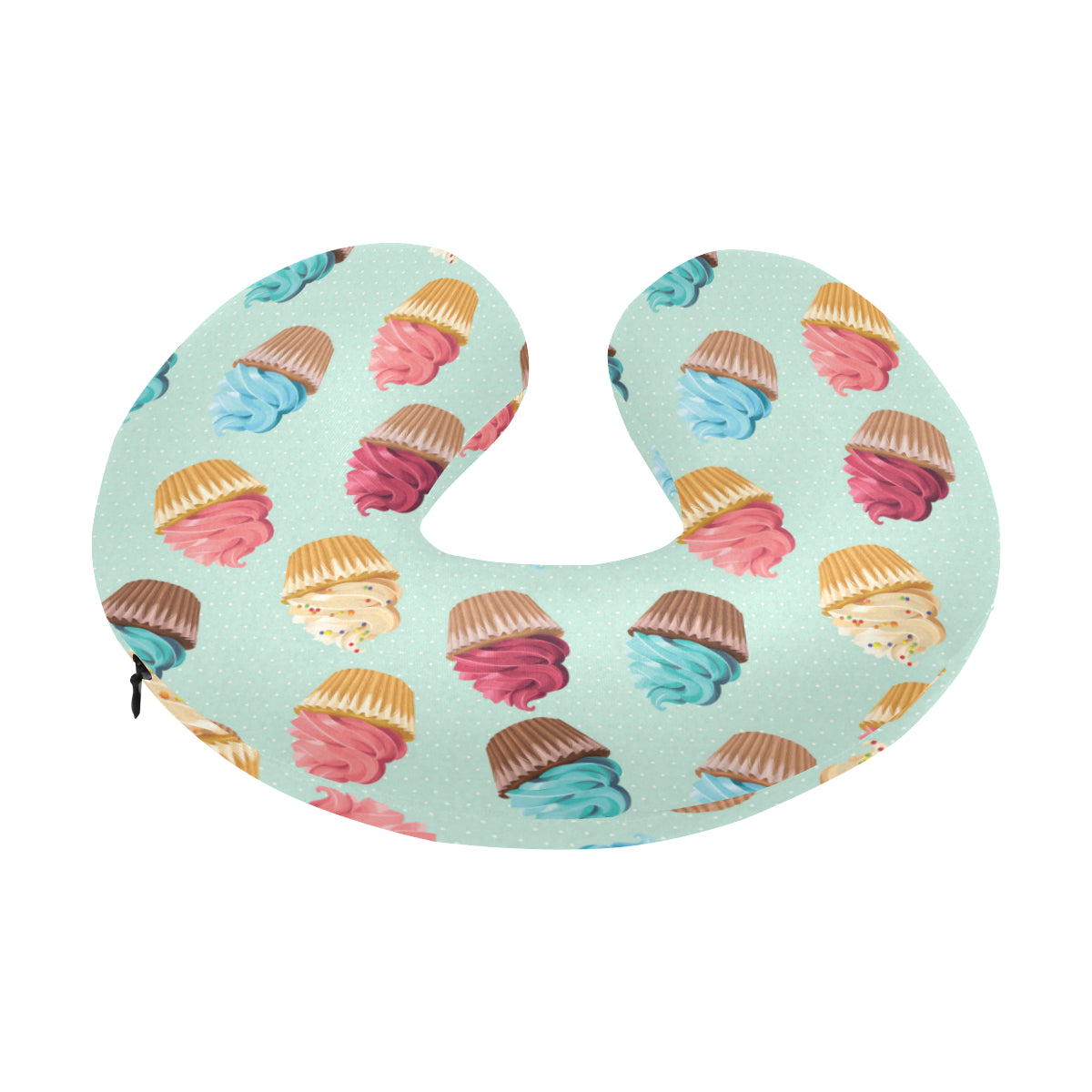 Cupcake Pattern Print Design 01 U-Shaped Travel Neck Pillow
