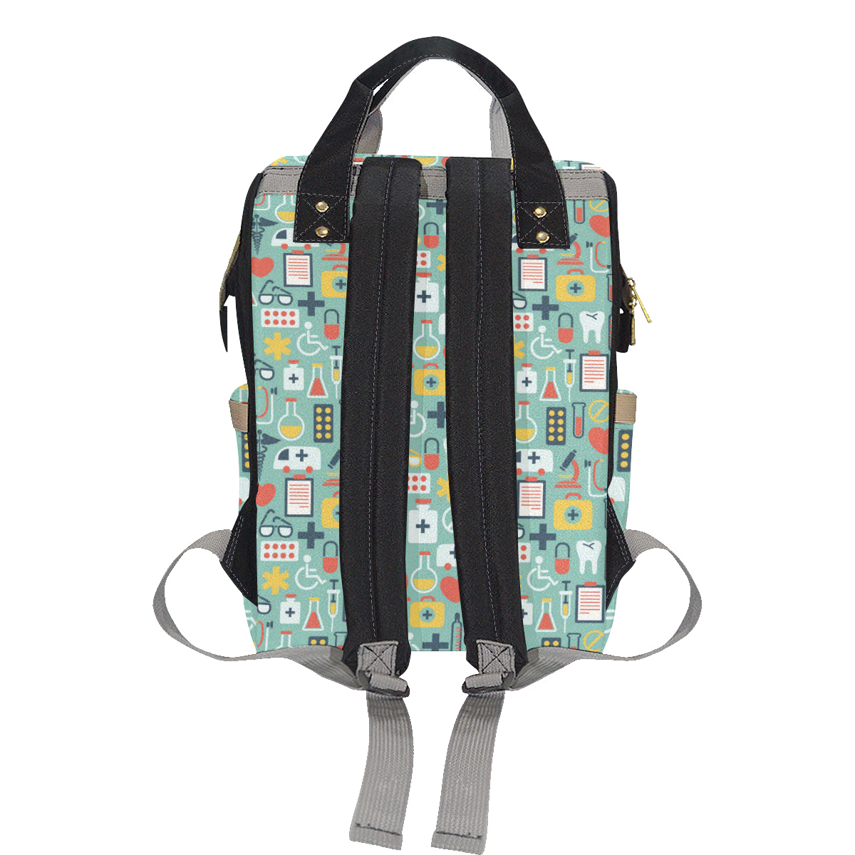 Medical Pattern Print Design 02 Diaper Bag Backpack