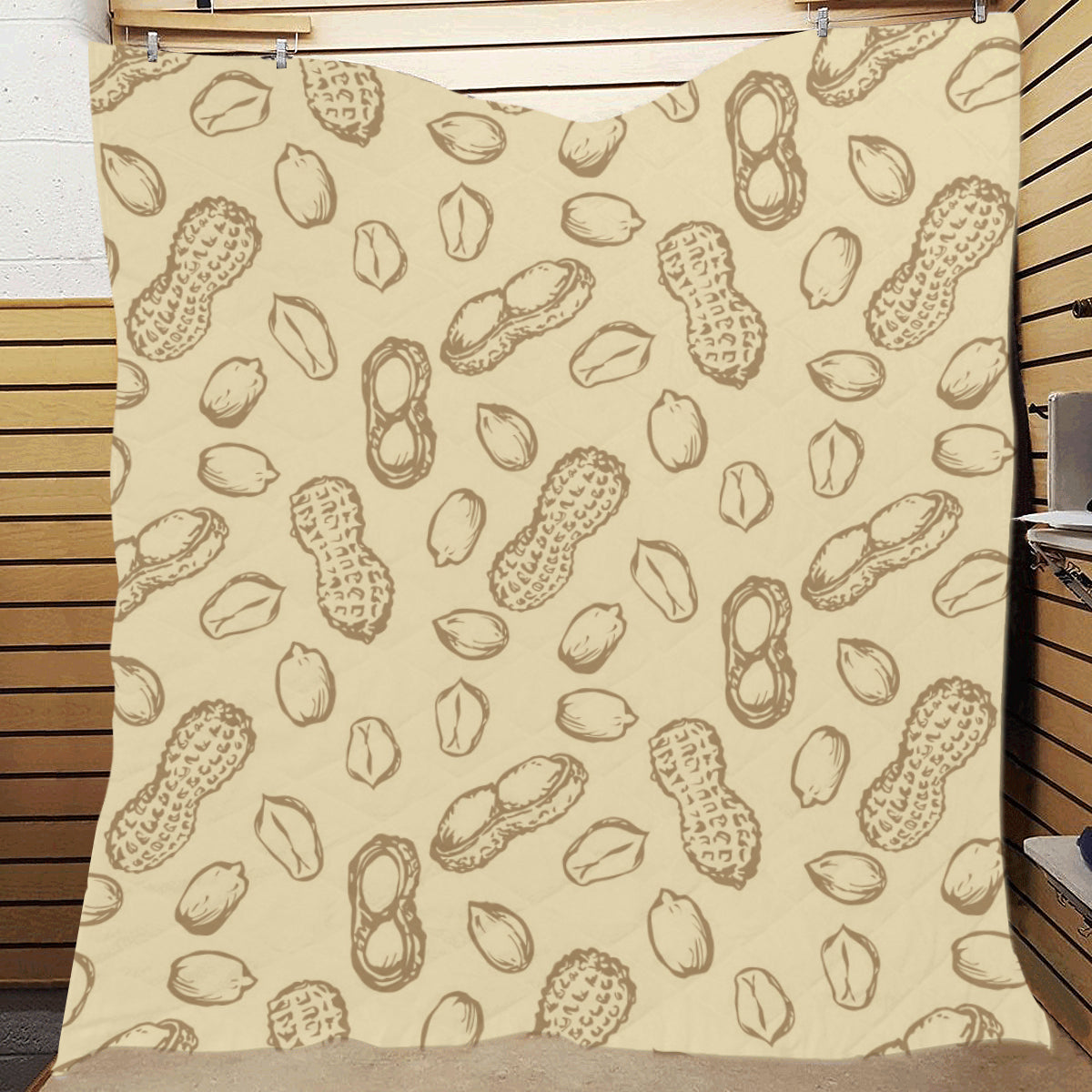 Peanut Pattern Print Design A02 Premium Quilt