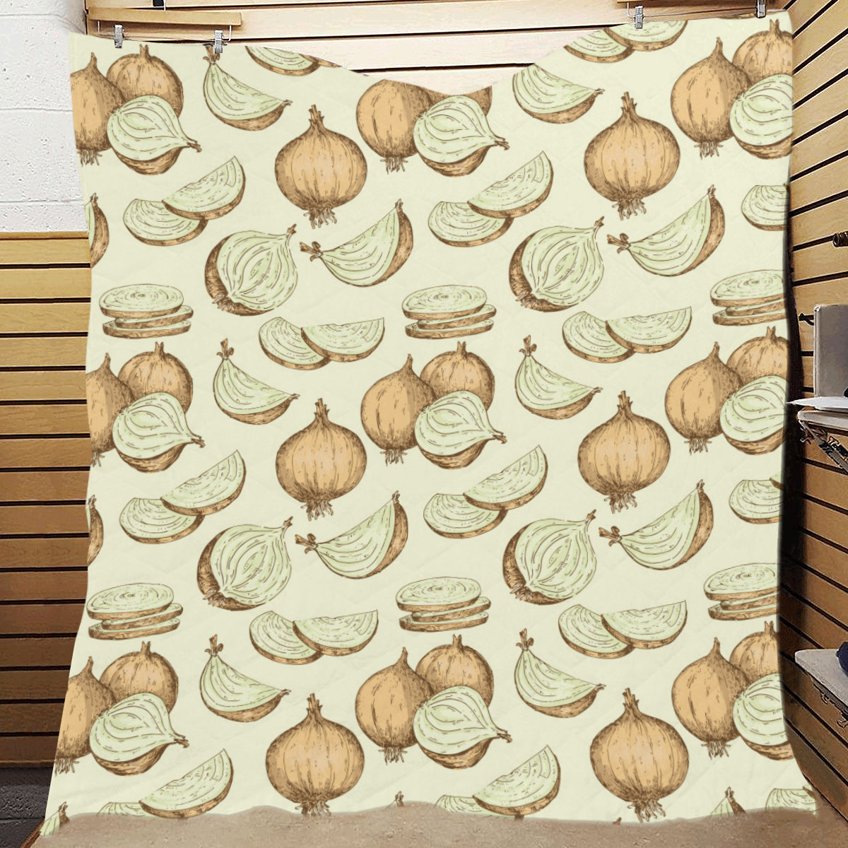 Onion Pattern Print Design A02 Premium Quilt