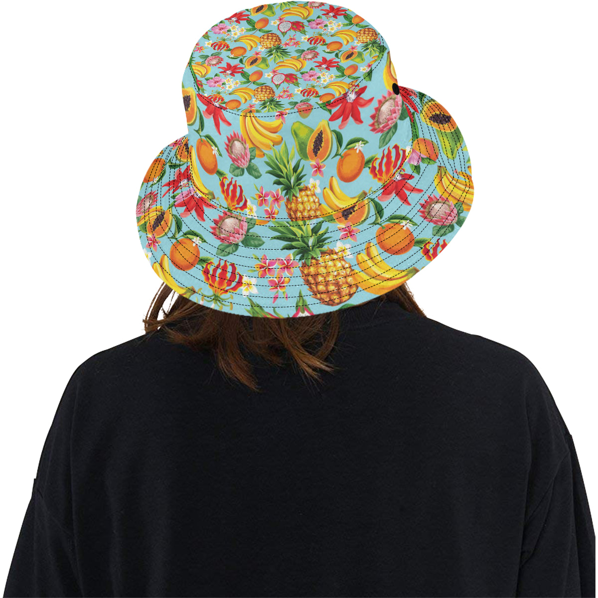 Tropical Fruits Pattern Print Design TF01 Unisex Bucket Hat