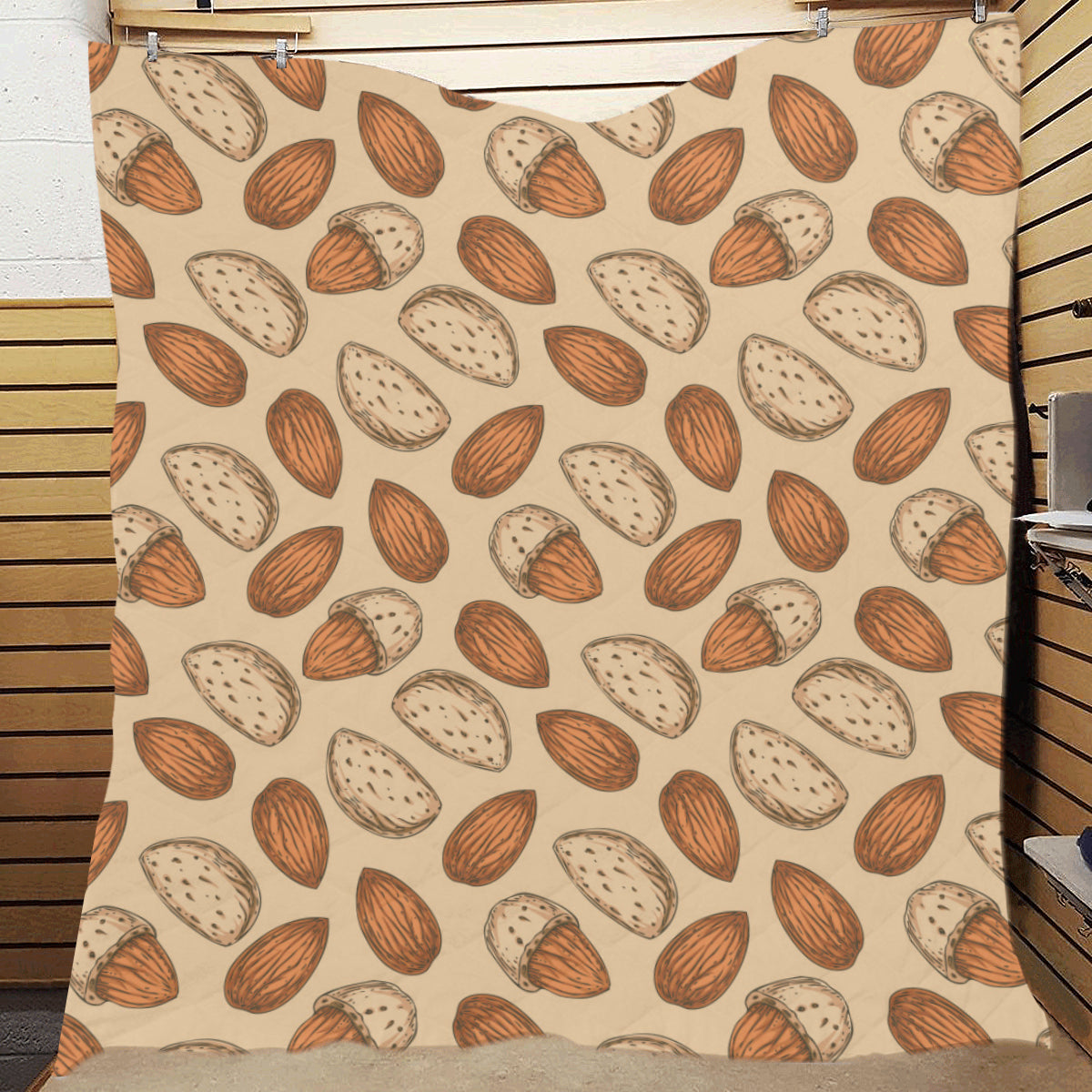Almond Pattern Print Design 04 Premium Quilt