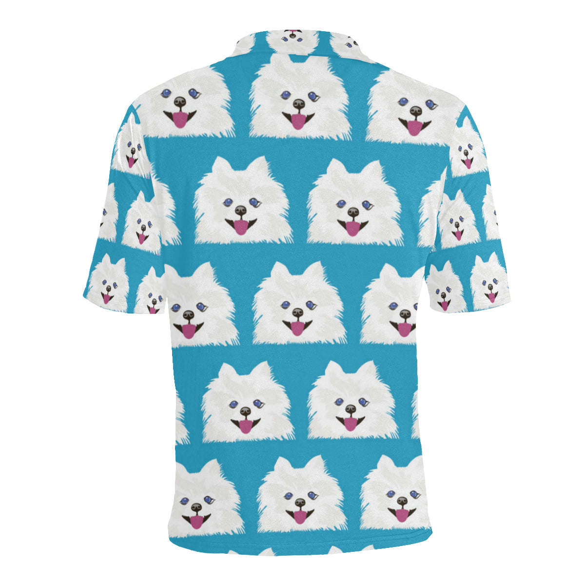 Pomeranians Pattern Print Design A05 Men Polo Shirt