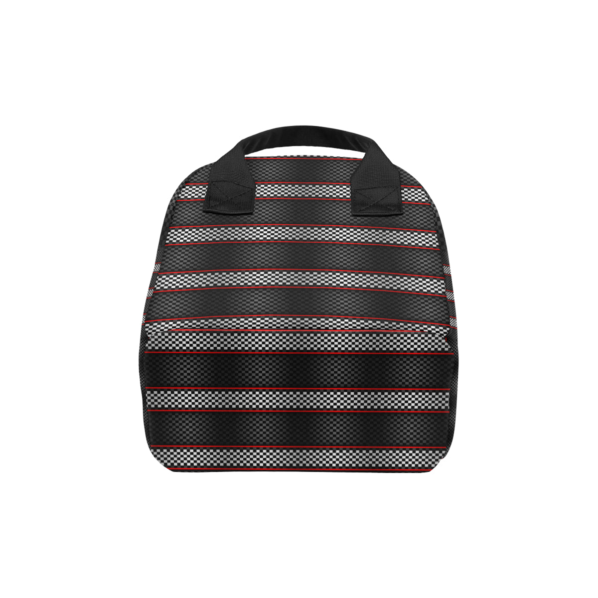 Checkered Flag Red Line Style Insulated Lunch Bag