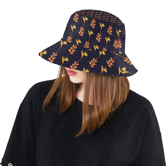 Heliconia Pattern Print Design HL06 Unisex Bucket Hat