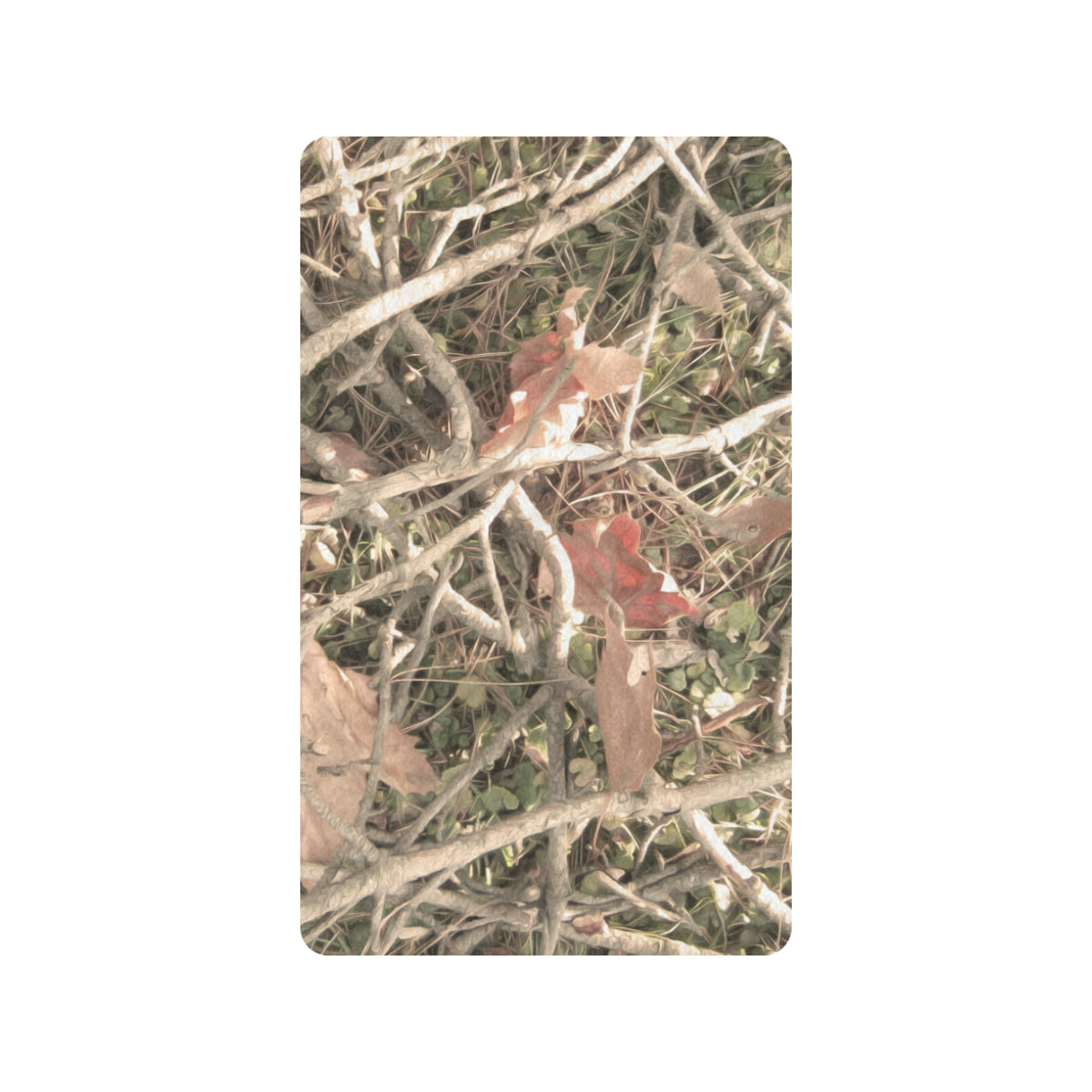 Camouflage Realistic Tree Authumn Print Rubber Doormat