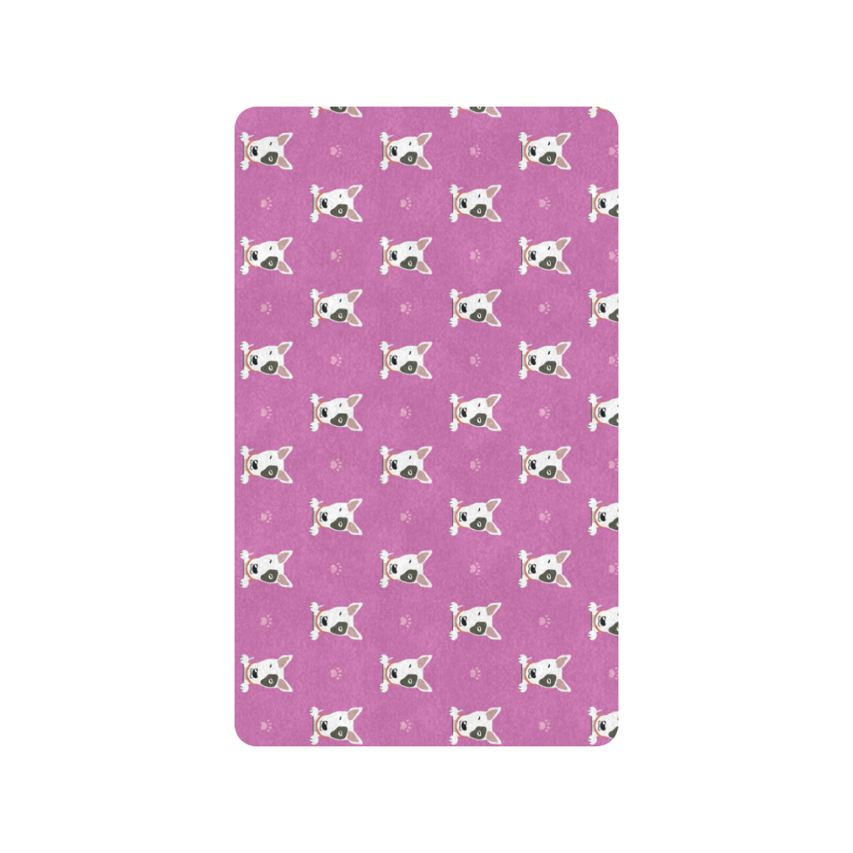 Bull Terrier Happy Print Pattern Rubber Doormat