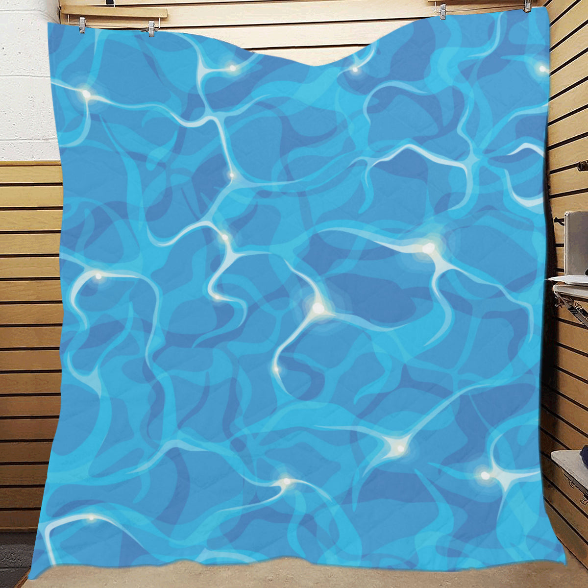 Ocean Reflex Pattern Print Design A02 Premium Quilt