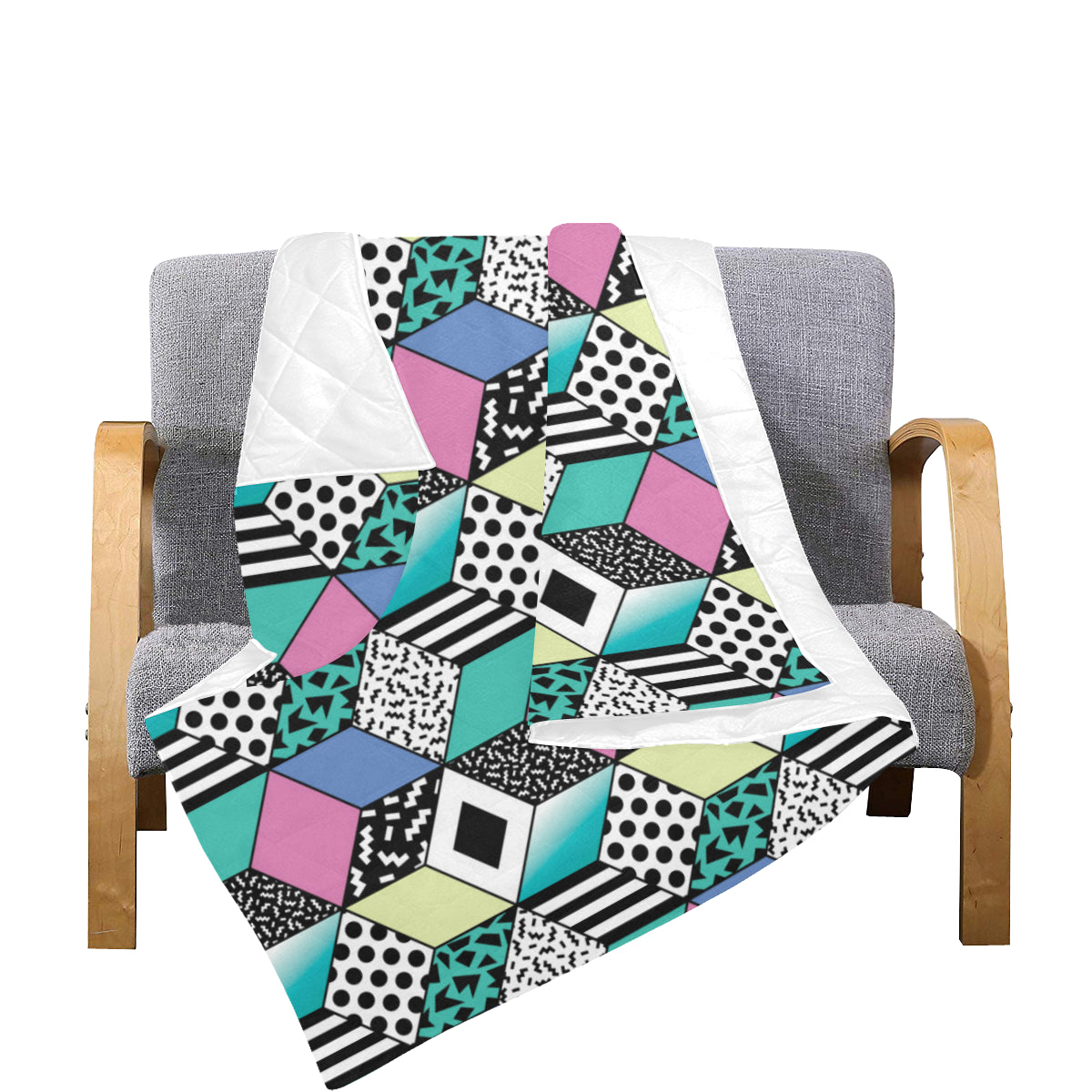 90s Pattern Print Design 3 Premium Quilt