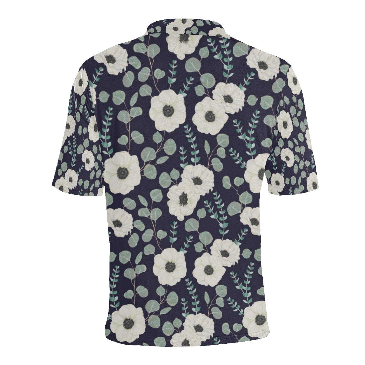 Anemone Pattern Print Design AM01 Men Polo Shirt
