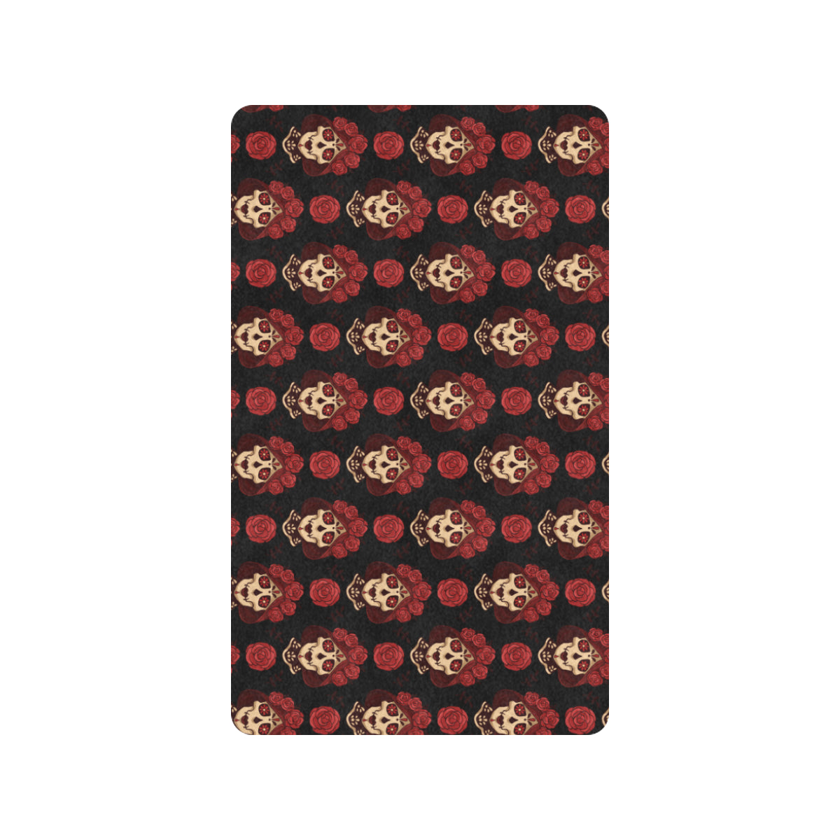 Day of the Dead Skull Girl Pattern Rubber Doormat
