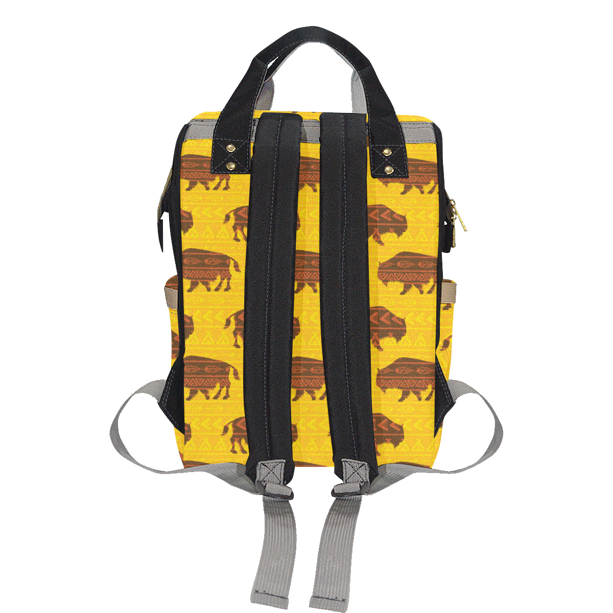 Bison Native Pattern Print Design 01 Diaper Bag Backpack
