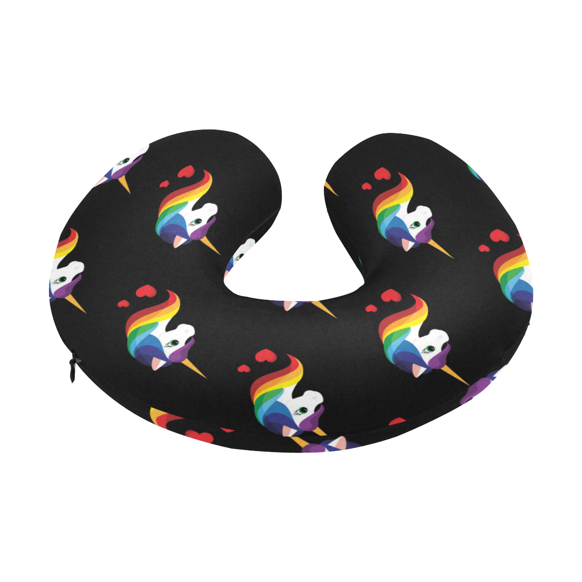 Rainbow Unicorn Pattern Print Design A03 U-Shaped Travel Neck Pillow