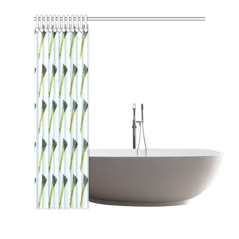 Leek Pattern Print Design 03 Shower Curtain
