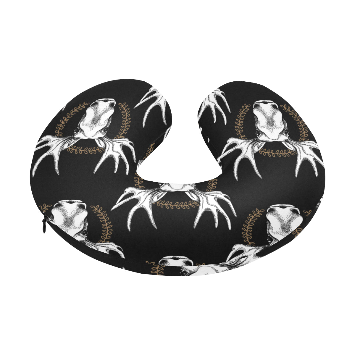 Moose Pattern Print Design 02 U-Shaped Travel Neck Pillow