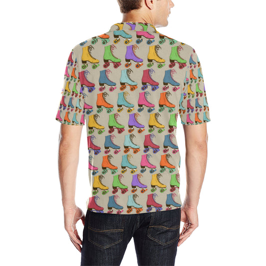 Roller skate Pattern Print Design A01 Men Polo Shirt