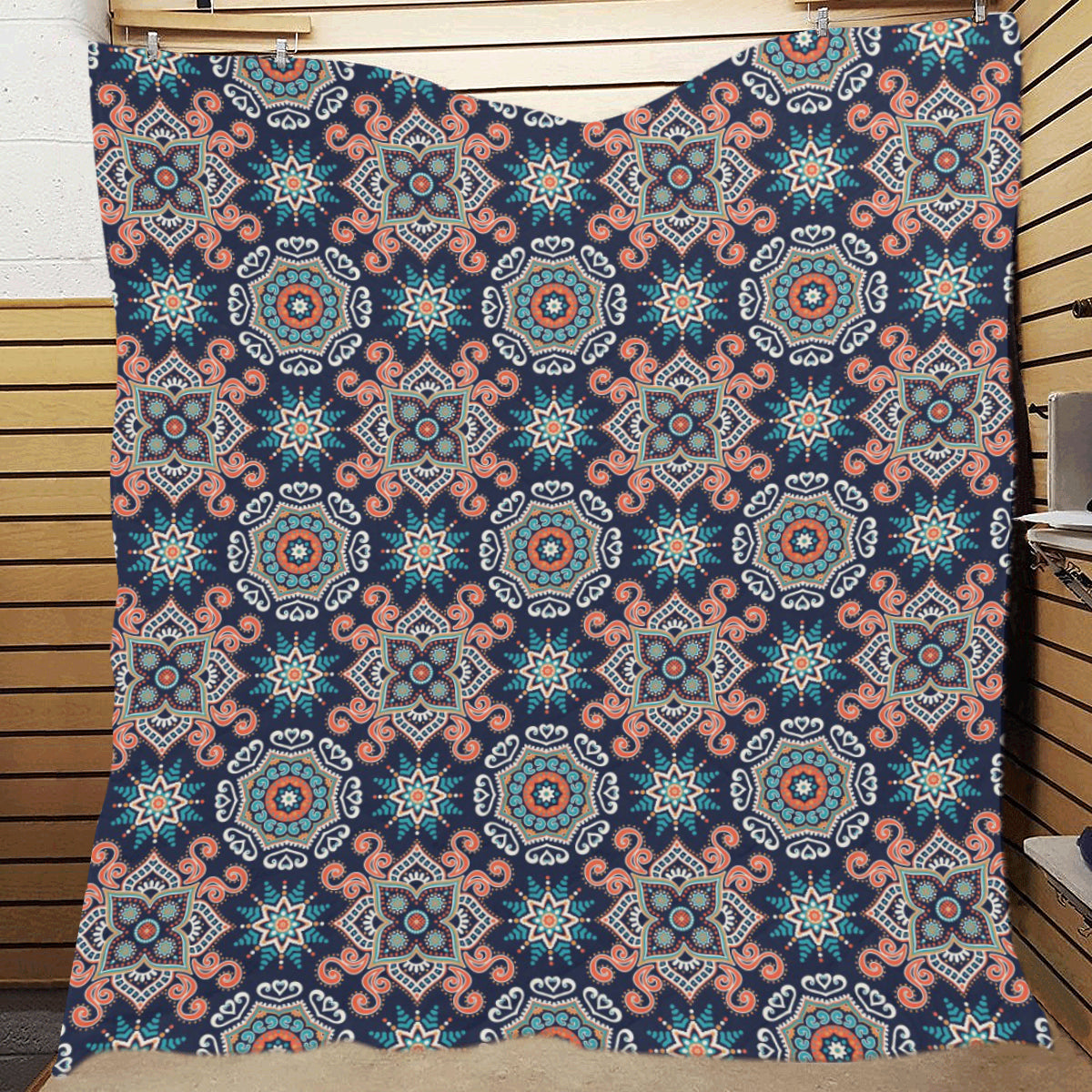 Bohemian Pattern Print Design 02 Premium Quilt
