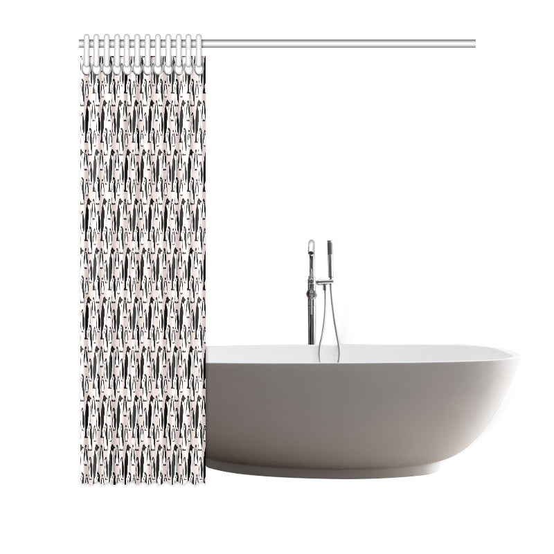 Penguin Themed Shower Curtain
