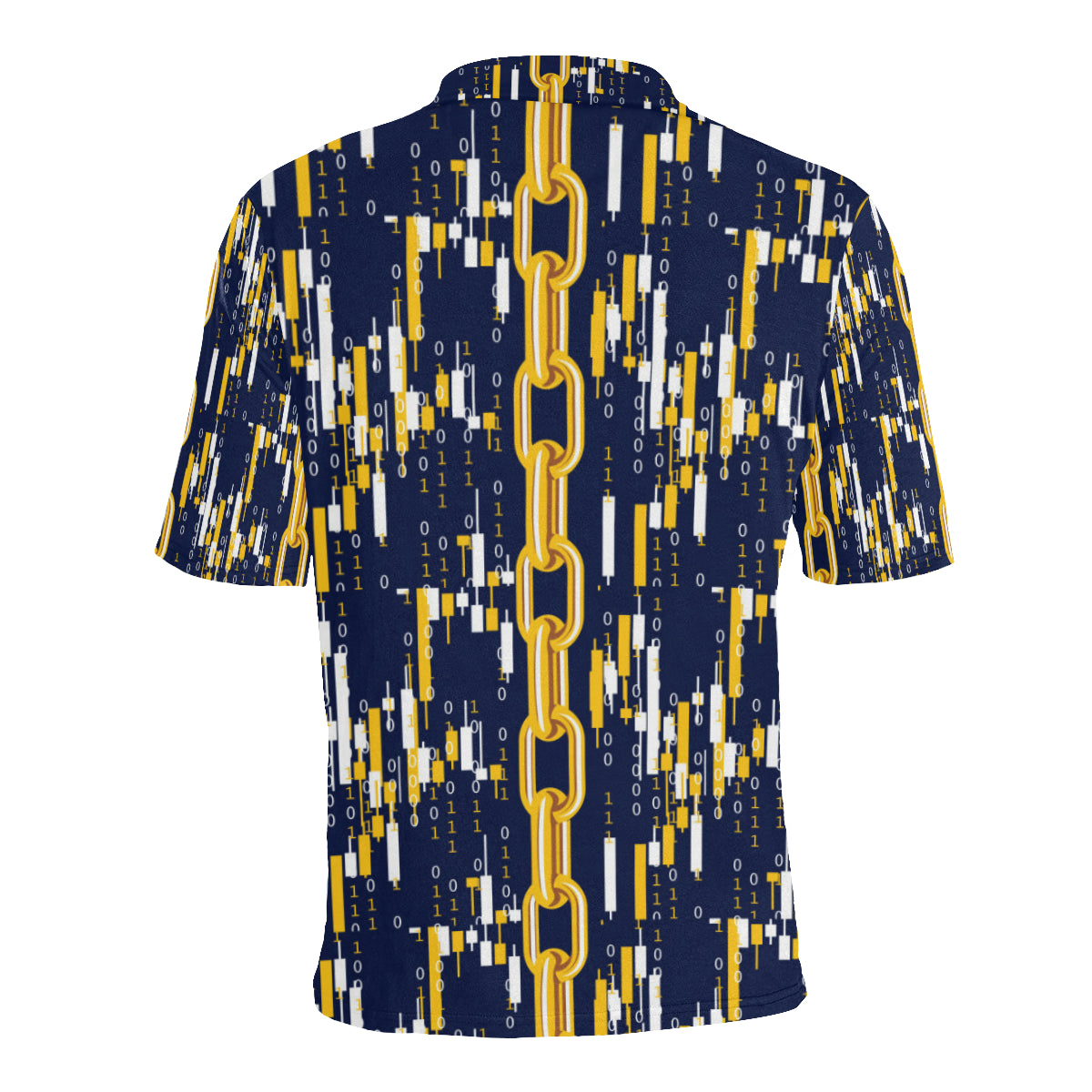 Cryptocurrency Chain Pattern Print Design 03 Men Polo Shirt