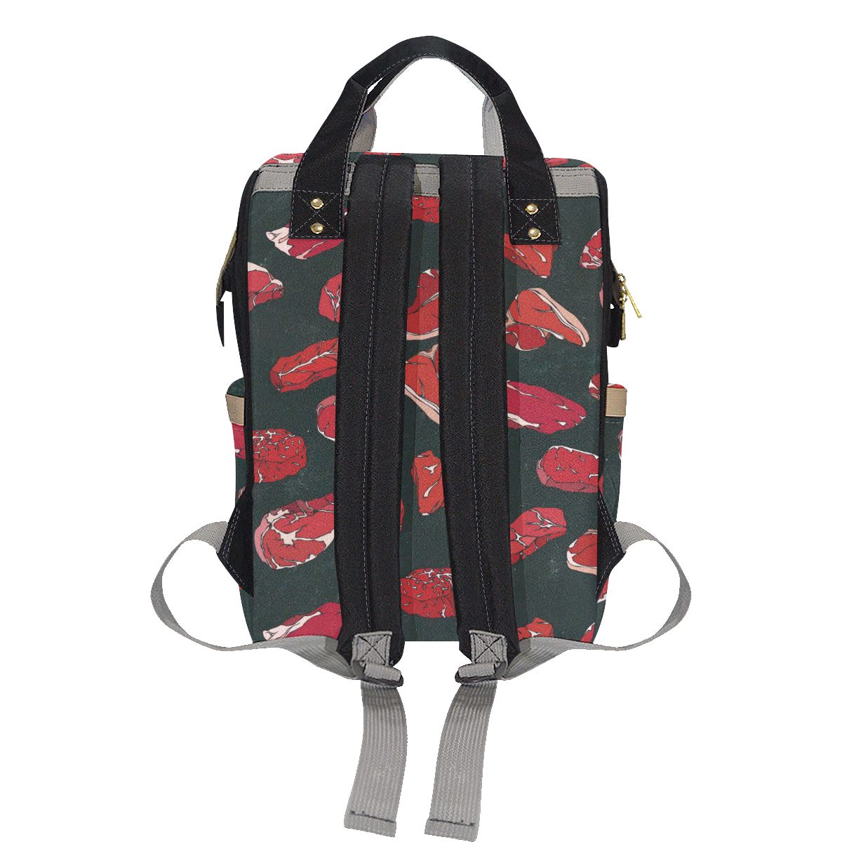 Meat Pattern Print Design 01 Diaper Bag Backpack