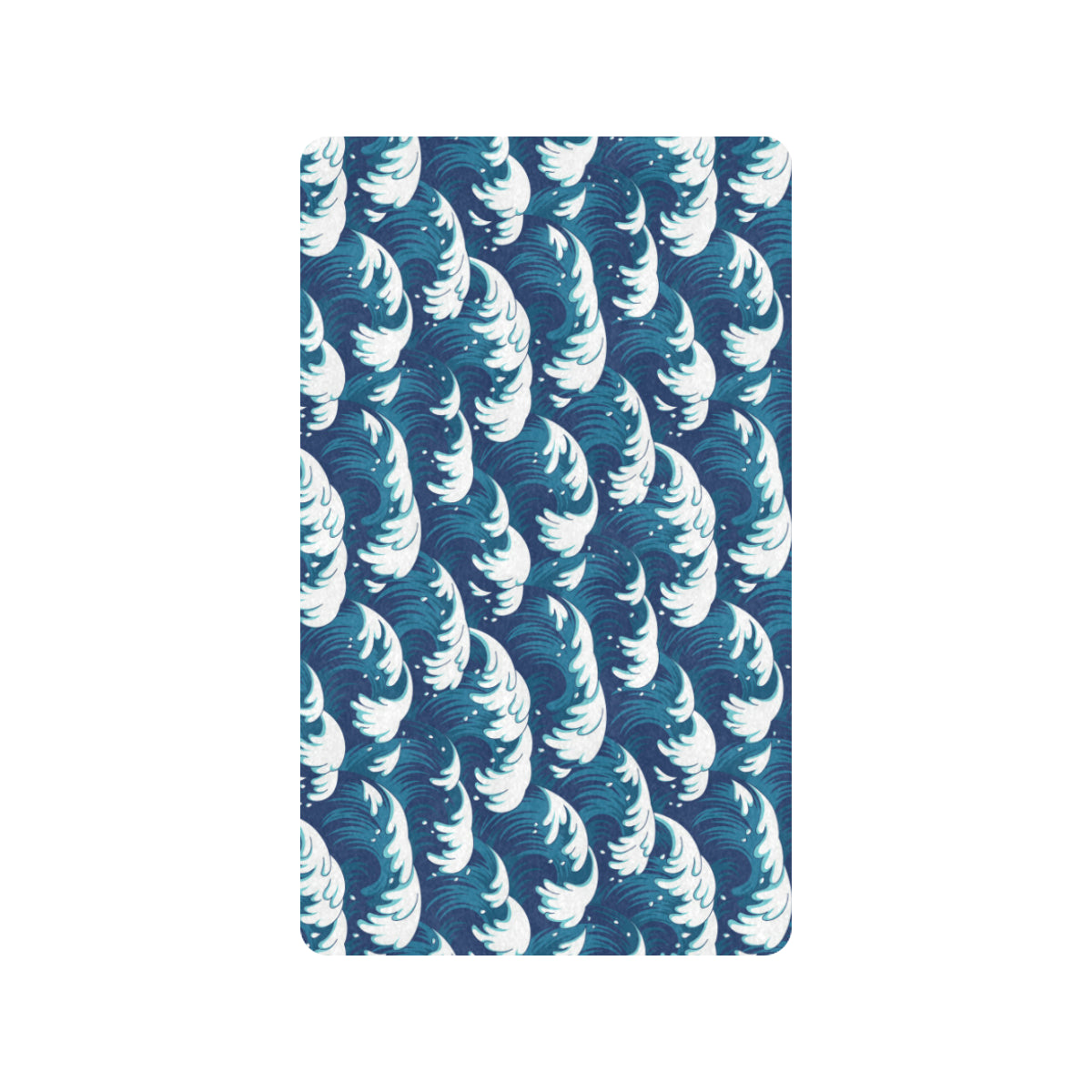 Ocean Wave Pattern Print Rubber Doormat