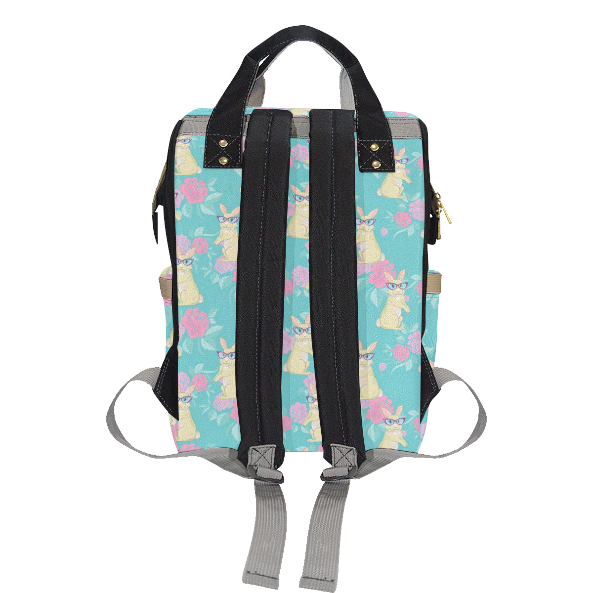 Rabbit Pattern Print Design RB05 Diaper Bag Backpack
