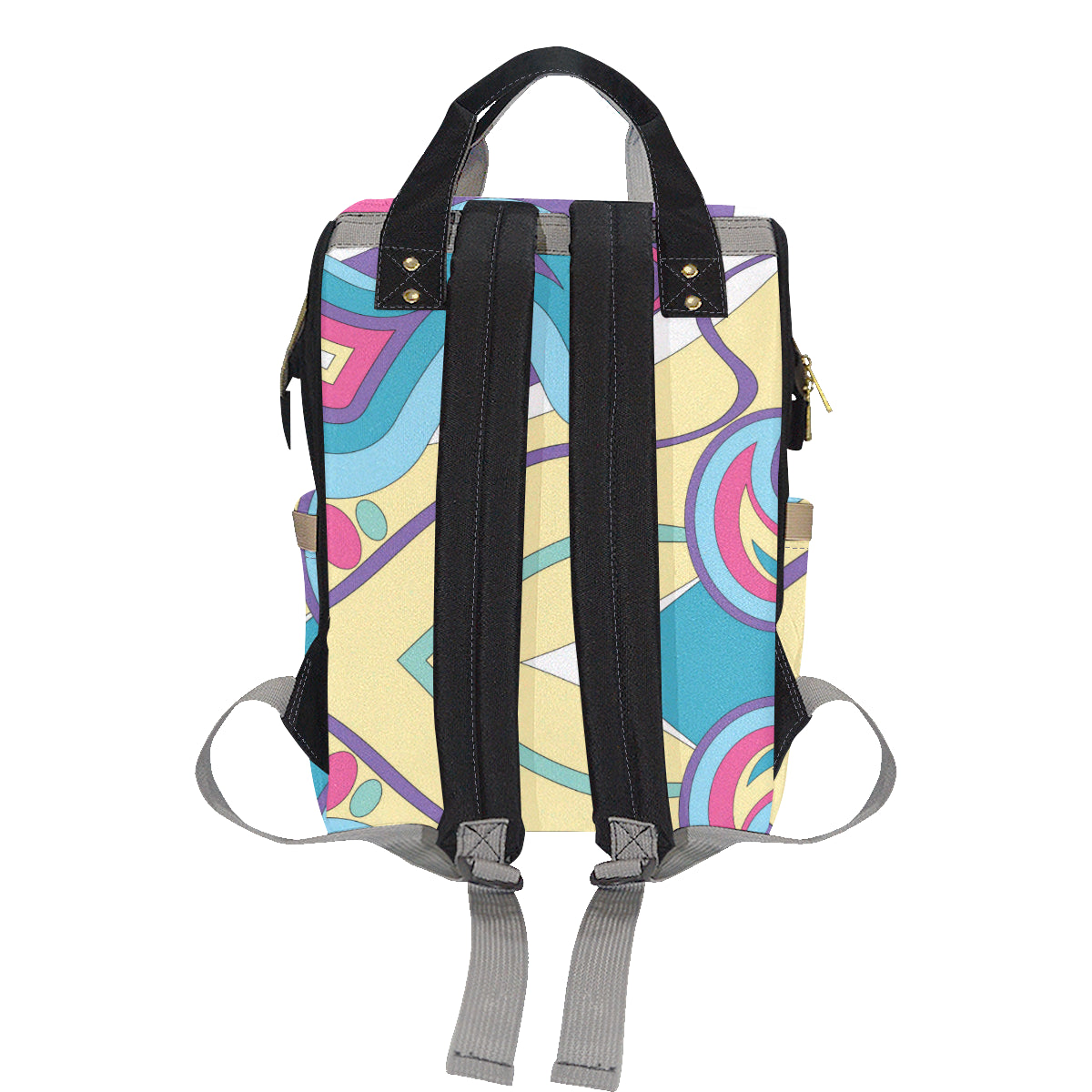 Funky Retro Pattern Print Design A01 Diaper Bag Backpack