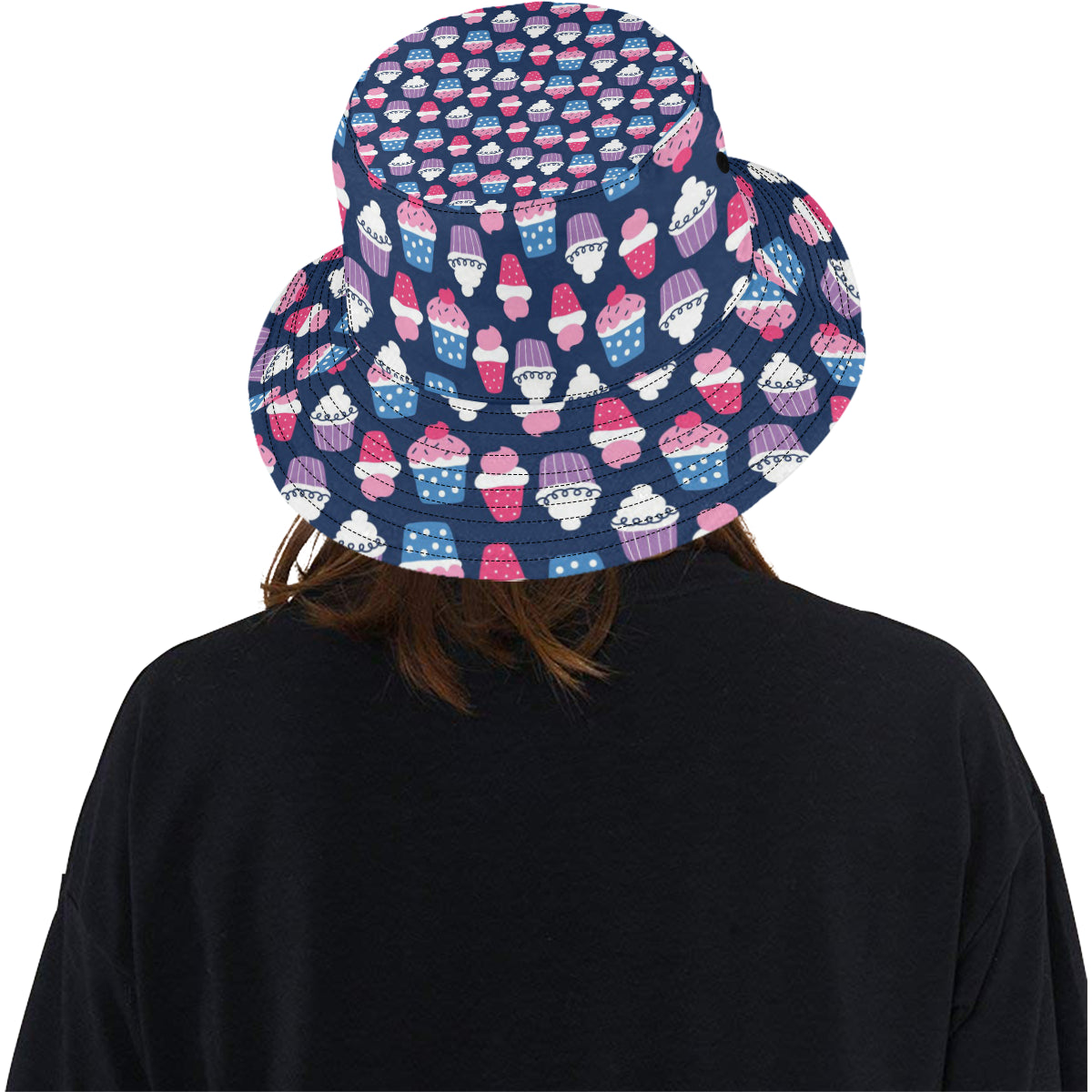 Cupcake Pattern Print Design CP04 Unisex Bucket Hat