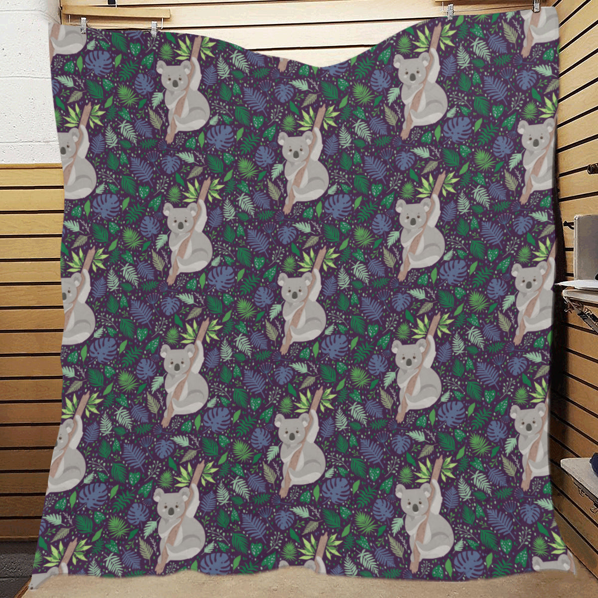Koala Pattern Print Design 06 Premium Quilt