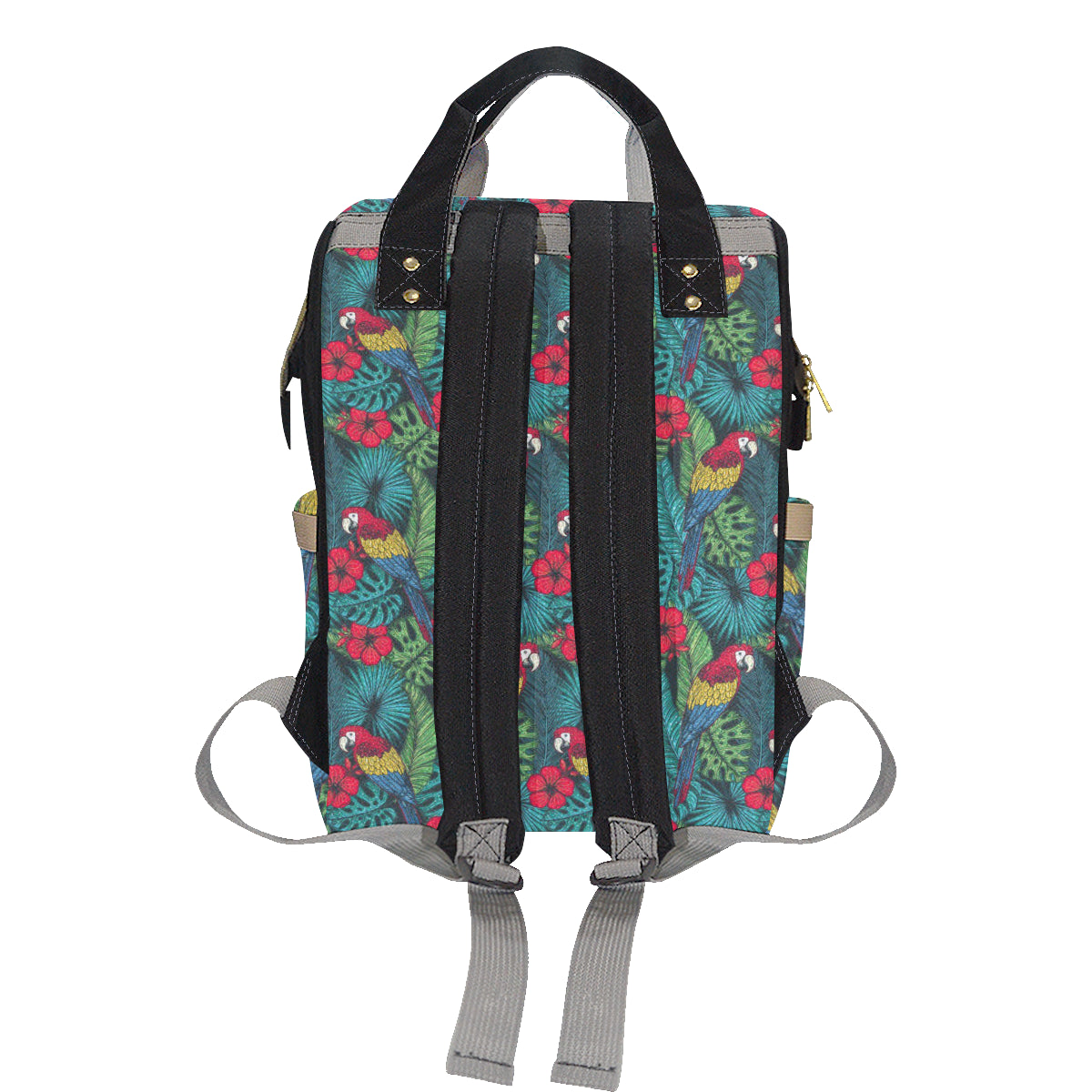 Parrot Pattern Print Design A05 Diaper Bag Backpack