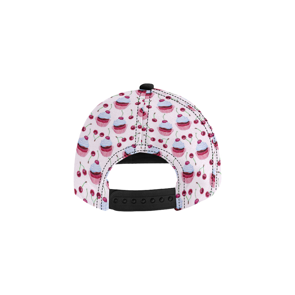 Cherry Cupcake Pink Pattern Snapback Cap