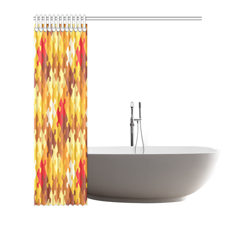 Puzzle Pattern Print Design A01 Shower Curtain